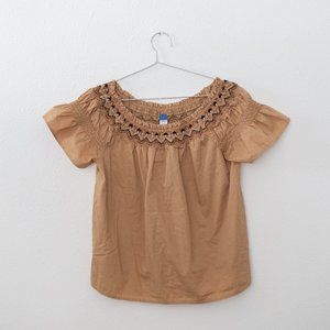 Old Navy Embroidered Neckline Blouse Size Medium